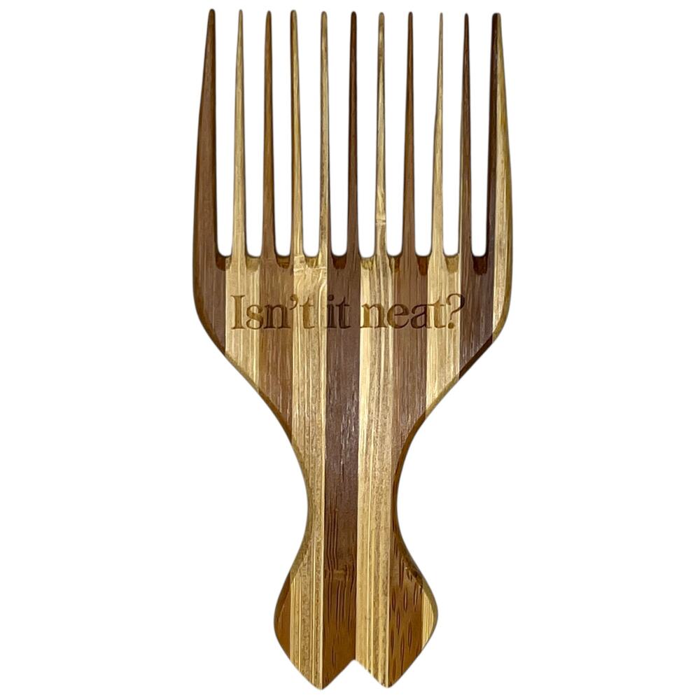 LitJoy Mermaid "Isn't It Neat?" Fork Comb - Bamboo Pick May 2025 To Bee Read Box